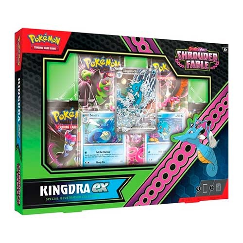 Caja Kingdra/Greninja Ex: Escarlata y Purpura 6.5 Fabula Sombría (Español)