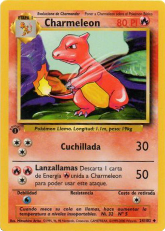 Charmeleon Base Set 1st Edition (Español)