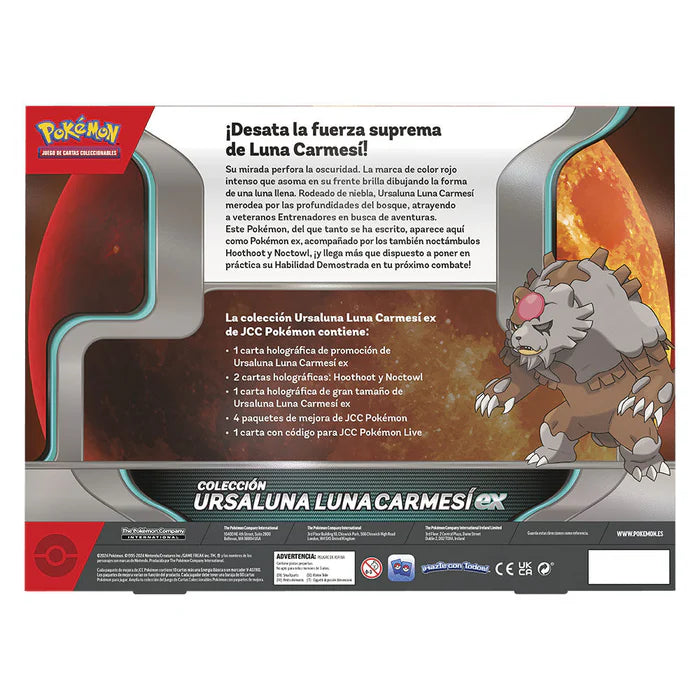 Blister Pack of Trading Cards Ursaluna Crimson Moon Pokemon Spanish